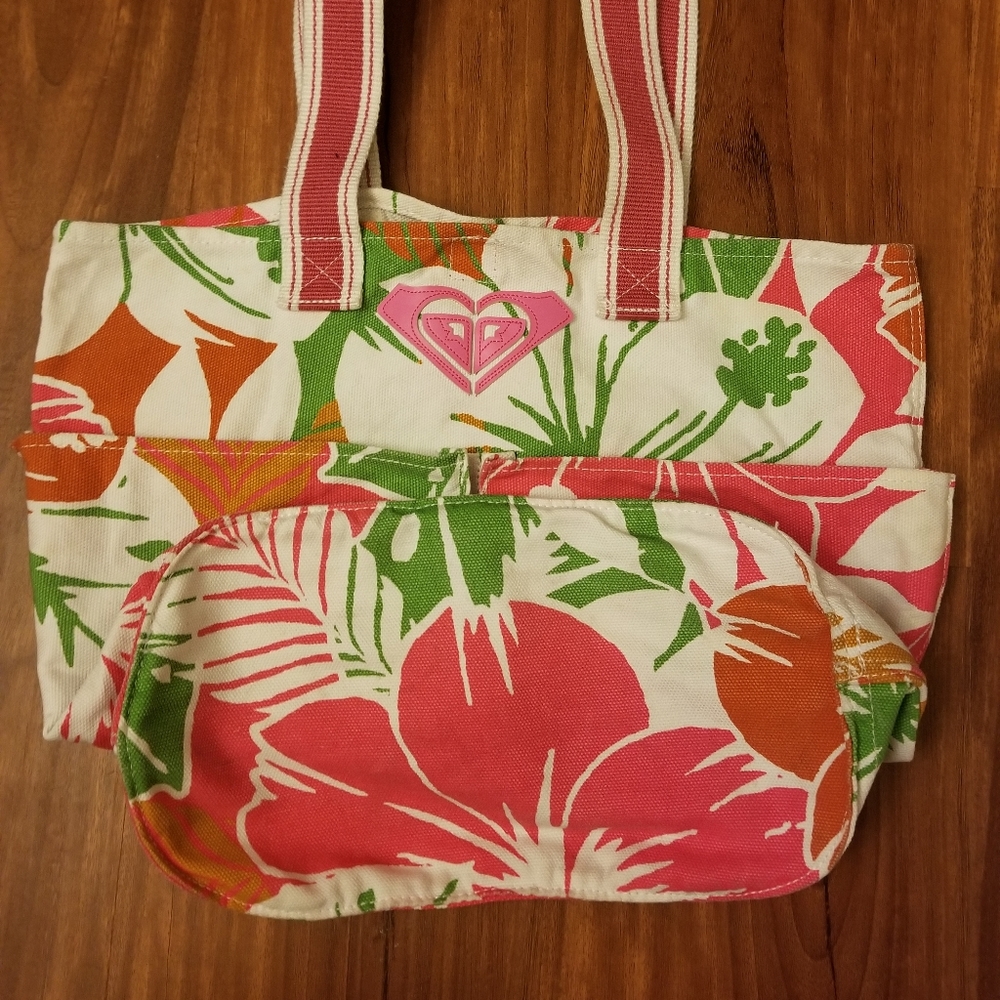 ONE Roxy canvas tote/beach bag - Picture 3 of 12